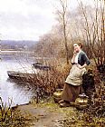 Daniel Ridgway Knight A Lovely Thought painting